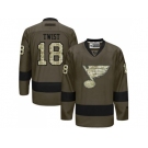 St. Louis Blues #18 Tony Twist Green Salute to Service Stitched NHL Jersey