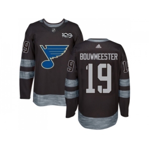St. Louis Blues #19 Jay Bouwmeester Black 1917-2017 100th Anniversary Stitched NHL Jersey
