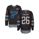 St. Louis Blues #26 Paul Stastny Black 1917-2017 100th Anniversary Stitched NHL Jersey