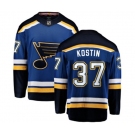 St. Louis Blues #37 Klim Kostin Fanatics Branded Royal Blue Home Breakaway NHL Jersey