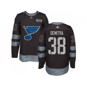 St. Louis Blues #38 Pavol Demitra Black 1917-2017 100th Anniversary Stitched NHL Jersey