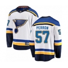 St. Louis Blues #57 David Perron Fanatics Branded White Away Breakaway NHL Jersey