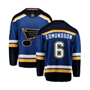 St. Louis Blues #6 Joel Edmundson Fanatics Branded Royal Blue Home Breakaway NHL Jersey