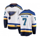 St. Louis Blues #7 Joe Mullen Fanatics Branded White Away Breakaway NHL Jersey