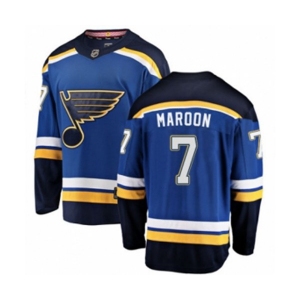 St. Louis Blues #7 Patrick Maroon Fanatics Branded Royal Blue Home Breakaway NHL Jersey