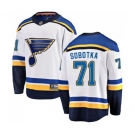 St. Louis Blues #71 Vladimir Sobotka Fanatics Branded White Away Breakaway NHL Jersey