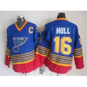 nhl jerseys st. louis blues #16 hull blue[patch C][2015 new]