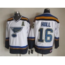 nhl jerseys st. louis blues #16 hull white[A patch]