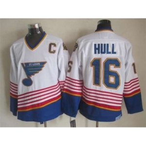 nhl jerseys st. louis blues #16 hull white[patch C][2015 new]