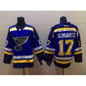 nhl jerseys st. louis blues #17 schwartz blue