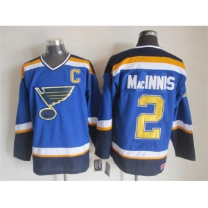 nhl jerseys st. louis blues #2 MacINNIS blue[c patch ]