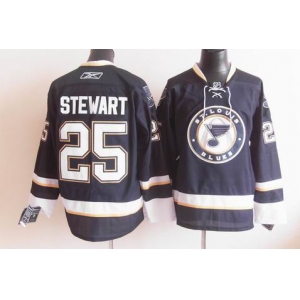 nhl jerseys st. louis blues #25 stewart dk.blue