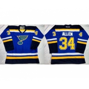 nhl jerseys st. louis blues #34 jake allen blue