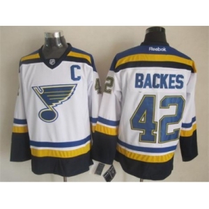 nhl jerseys st. louis blues #42 david backes blue-white