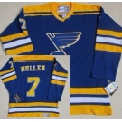 nhl jerseys st. louis blues #7 mullen blue(ccm throwback)