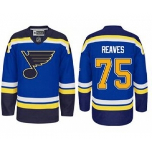 nhl jerseys st. louis blues #75 ryan reaves blue