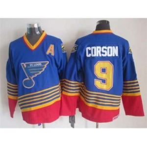 nhl jerseys st. louis blues #9 corson blue[patch A][2015 new][corson]