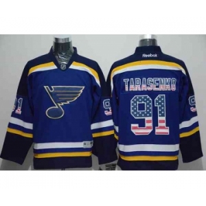 nhl jerseys st. louis blues #91 tarasenko blue[national flag version