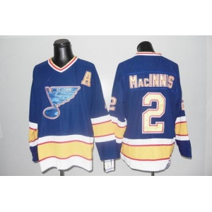 nhl st. louis blues #2 macinnis blue