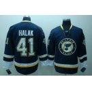 nhl st. louis blues #41 halak dark blue third jersey