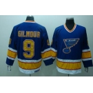 nhl st. louis blues #9 gilmour blue