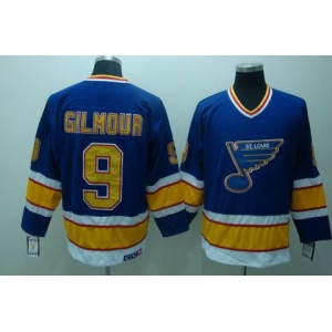 nhl st. louis blues #9 gilmour blue