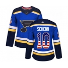 Women Adidas St. Louis Blues #10 Brayden Schenn Authentic Blue USA Flag Fashion NHL Jersey