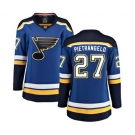 Women St. Louis Blues #27 Alex Pietrangelo Fanatics Branded Royal Blue Home Breakaway NHL Jersey