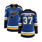 Women St. Louis Blues #37 Klim Kostin Fanatics Branded Royal Blue Home Breakaway NHL Jersey