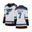 Women St. Louis Blues #7 Joe Mullen Fanatics Branded White Away Breakaway NHL Jersey