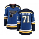 Women St. Louis Blues #71 Vladimir Sobotka Fanatics Branded Royal Blue Home Breakaway NHL Jersey