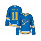 Women's Reebok St. Louis Blues #11 Brian Sutter Authentic Blue 2017 Winter Classic NHL Jersey