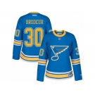 Women's Reebok St. Louis Blues #30 Martin Brodeur Authentic Blue 2017 Winter Classic NHL Jersey