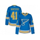 Women's Reebok St. Louis Blues #41 Robert Bortuzzo Authentic Blue 2017 Winter Classic NHL Jersey