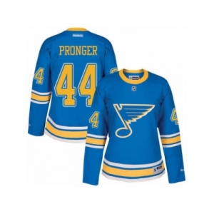 Women's Reebok St. Louis Blues #44 Chris Pronger Authentic Blue 2017 Winter Classic NHL Jersey