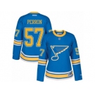 Women's Reebok St. Louis Blues #57 David Perron Authentic Blue 2017 Winter Classic NHL Jersey