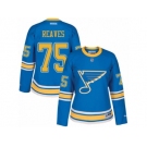 Women's Reebok St. Louis Blues #75 Ryan Reaves Authentic Blue 2017 Winter Classic NHL Jersey