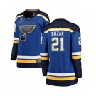 Women's St. Louis Blues #21 Tyler Bozak Fanatics Branded Royal Blue Home Breakaway 2019 Stanley Cup Champions Hockey Jersey