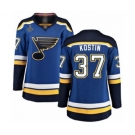 Women's St. Louis Blues #37 Klim Kostin Fanatics Branded Royal Blue Home Breakaway 2019 Stanley Cup Champions Hockey Jersey