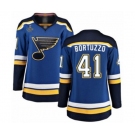 Women's St. Louis Blues #41 Robert Bortuzzo Fanatics Branded Royal Blue Home Breakaway 2019 Stanley Cup Champions Hockey Jersey