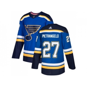 Youth Adidas St. Louis Blues #27 Alex Pietrangelo Blue Home Authentic Stitched NHL Jersey