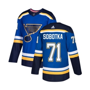 Youth Adidas St. Louis Blues #71 Vladimir Sobotka Authentic Royal Blue Home NHL Jersey