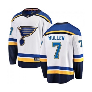 Youth St. Louis Blues #7 Joe Mullen Fanatics Branded White Away Breakaway NHL Jersey
