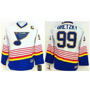 youth nhl jerseys st. louis blues #99 gretzky white