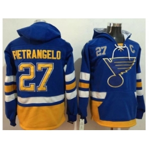 St. Louis Blues #27 Alex Pietrangelo Light Blue Name & Number Pullover NHL Hoodie
