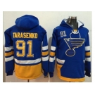 St. Louis Blues #91 Vladimir Tarasenko Light Blue Name & Number Pullover NHL Hoodie