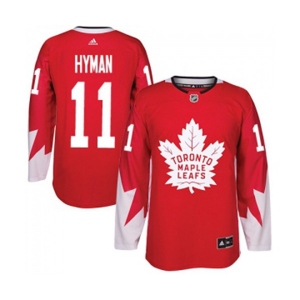 Adidas Toronto Maple Leafs #11 Zach Hyman Authentic Red Alternate NHL Jersey