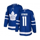 Adidas Toronto Maple Leafs #11 Zach Hyman Authentic Royal Blue Home NHL Jersey