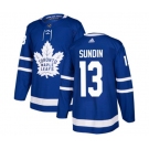 Adidas Toronto Maple Leafs #13 Mats Sundin Premier Royal Blue Home NHL Jersey