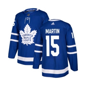 Adidas Toronto Maple Leafs #15 Matt Martin Authentic Royal Blue Home NHL Jersey